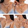 Mulitlayer Bohemia  Pendant Necklace Pearl Imitation  Pearl Necklace  Beach