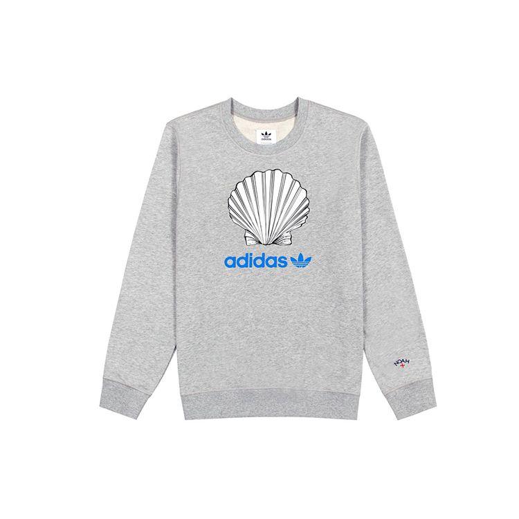 Adidas Originals Trefoil X Noah Co-Branded Printed Crewneck Sweatshirt Men Sweatshirt Gray GM8438