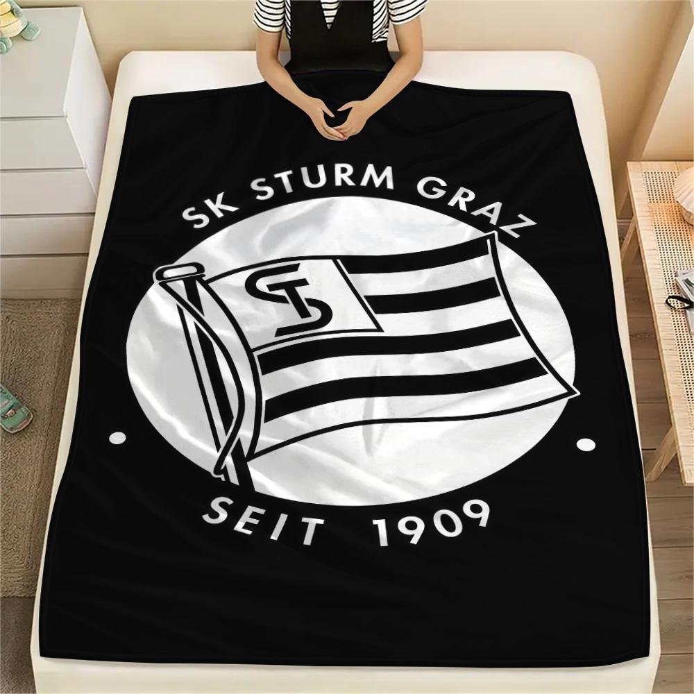 SK Sturm Graz logo FlAannel Blanket, High quality Comfortable for All Seasons, Home Decor, Warmth and Comfort