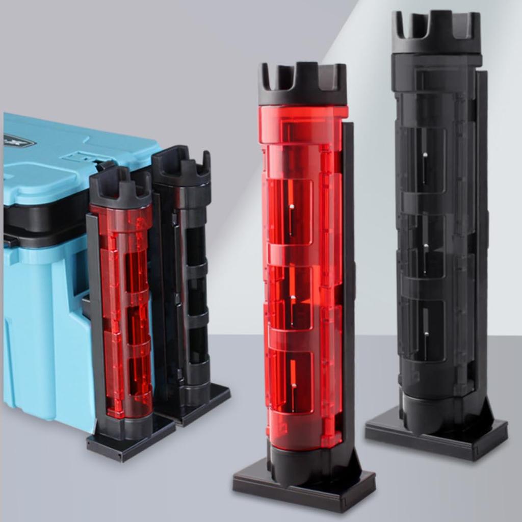 Держатель удилища Поликарбонат Набор из 2 шт Рыбалка Черный Подставка для удилища Удобная высота для рыбалки Регулируемый Набор из 2 шт [KOREWA] 3-уровневый (черный)