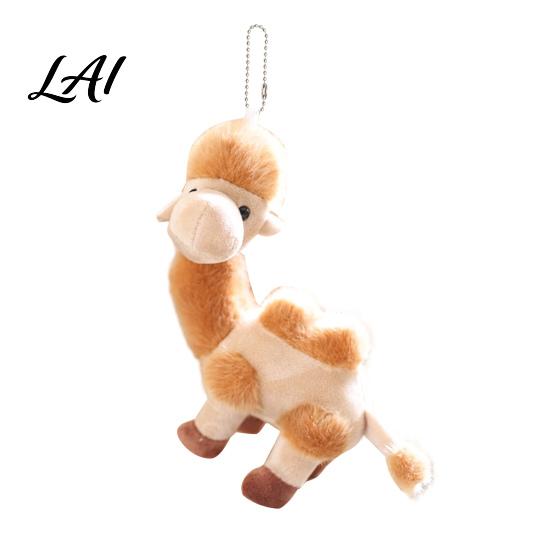Backpack Accessory Plush Camel Bag Charm Stuffed Pendant with Bead Portable Chain Animal Plushie Handbags Purse Hanging Decoration Decorative