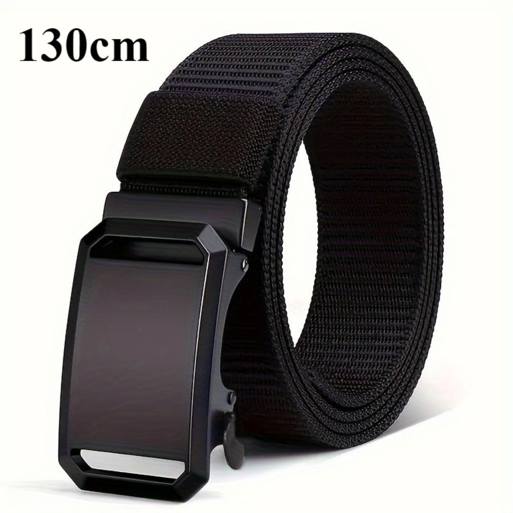 Мужской модный холщовый ремень с автоматической пряжкой - Идеально подходит для джинсов, активного отдыха и спортивных тренировок, Черный День святого Валентина