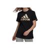 Adidas BoS Metallic Skin-Friendly Soft Comfortable Short Sleeve T Shirt Women Tops Black FM9447