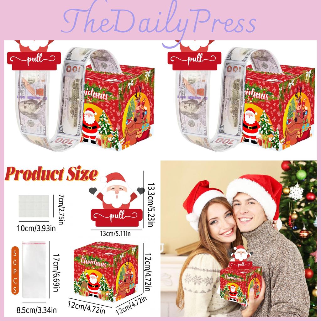 Рождественская Красная Копилка Санта-Клауса Праздничный Декор и Подарок