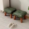 Мягкий маленький табурет-подставка для ног из массива дерева, многофункциональная маленькая подставка для ног, низкое сиденье, для дома