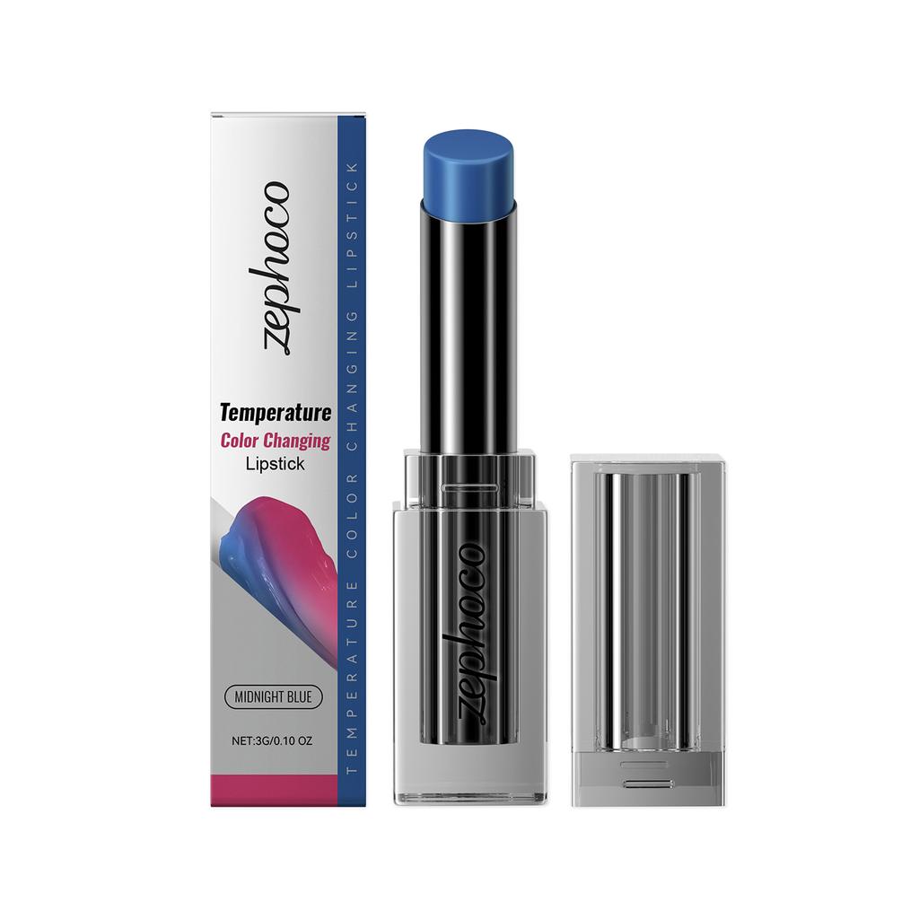 Midnight Blue Temperature-Changing Lipstick, Nourishing Hydrating Moisturizing Care Lipstick