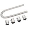 Radiator Flexible Coolant Water Hose Kit with Cap Clamp Stainless Steel 48 Inch Universal Engine Cooling Water Hose Kit