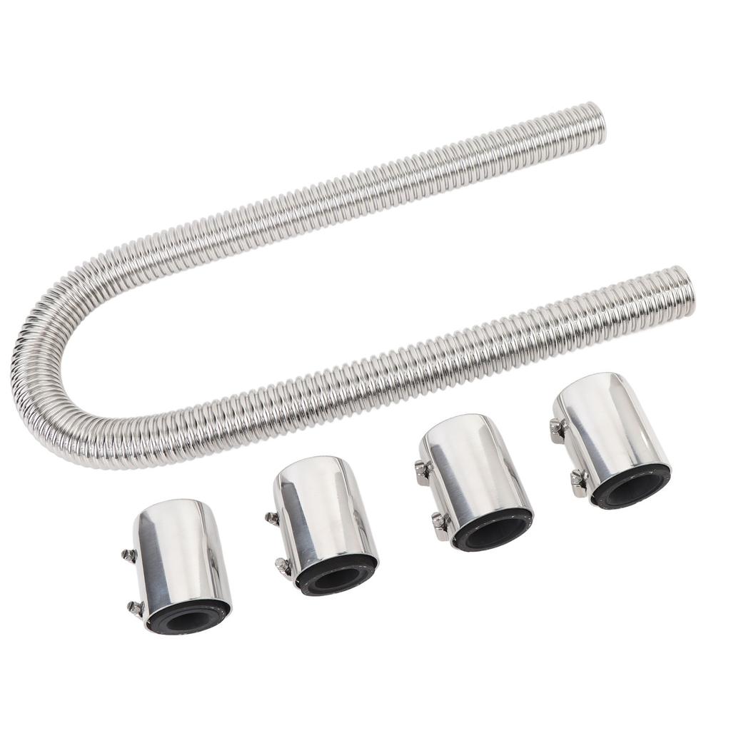 Radiator Flexible Coolant Water Hose Kit with Cap Clamp Stainless Steel 48 Inch Universal Engine Cooling Water Hose Kit