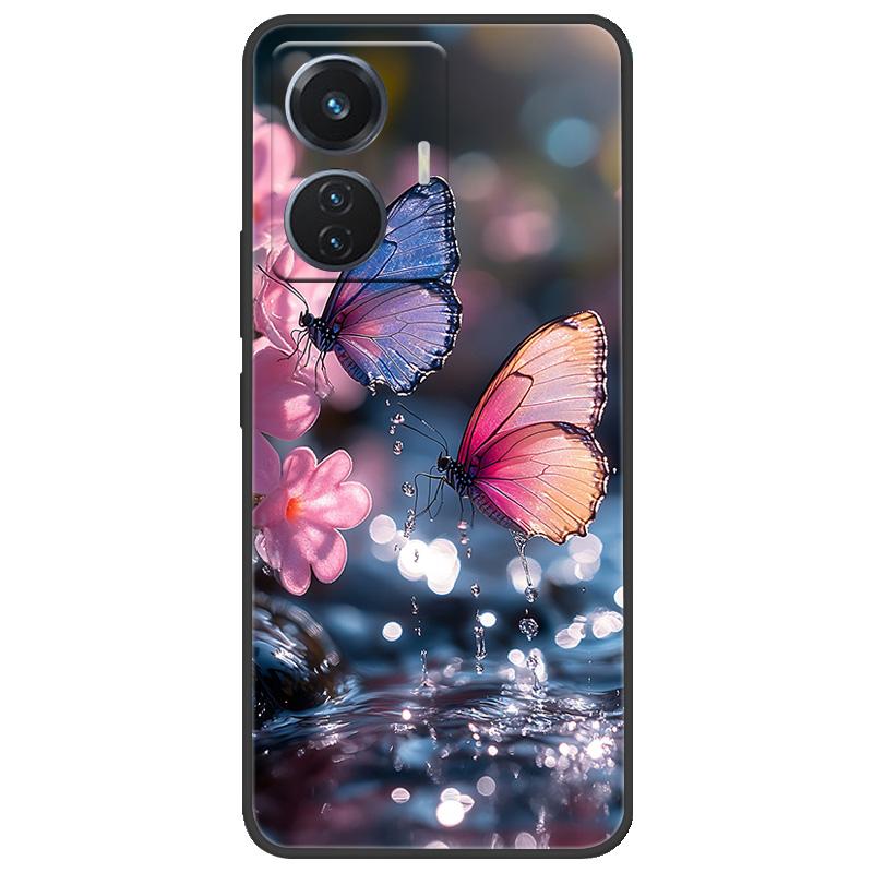 Для vivo T1 4G Y55 4G iQOO Z6 44 Вт V2153 Чехол Мраморный Мягкий Матовый Силиконовый Чехол на Заднюю Панель Для Vivo T1 44 Вт Полная Защита Чехол для Телефона