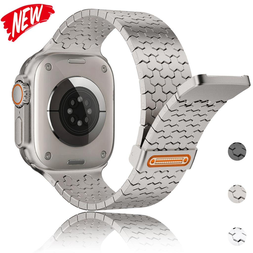 Роскошный металлический ремешок для Iwatch Ultra 3/2 49 мм 38 40 41 45 46 44 мм из нержавеющей стали с магнитной застежкой для Apple Watch S11 10 9 8 7 SE3