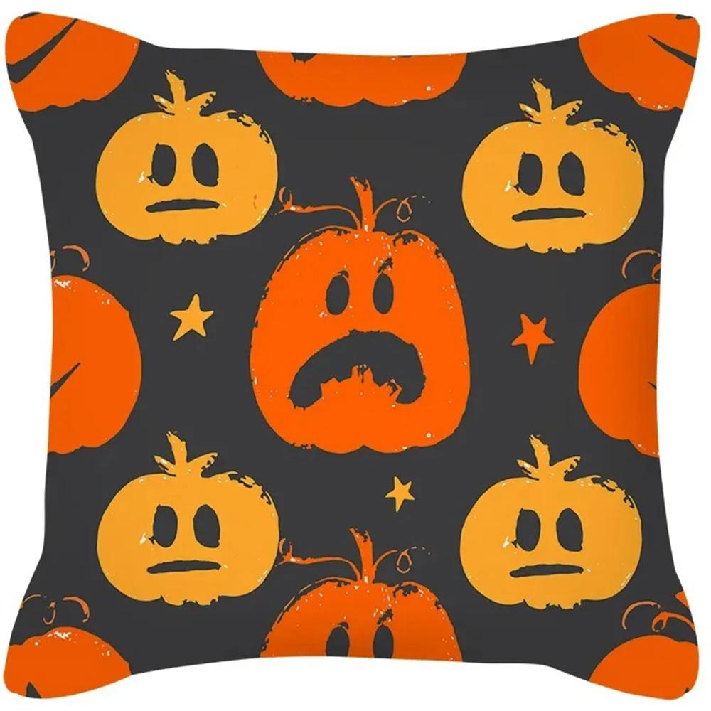 Подушка для украшения на Хэллоуин в виде тыквы, кошки, призрака, подходит для украшения дома, гостиной, дивана, комнаты