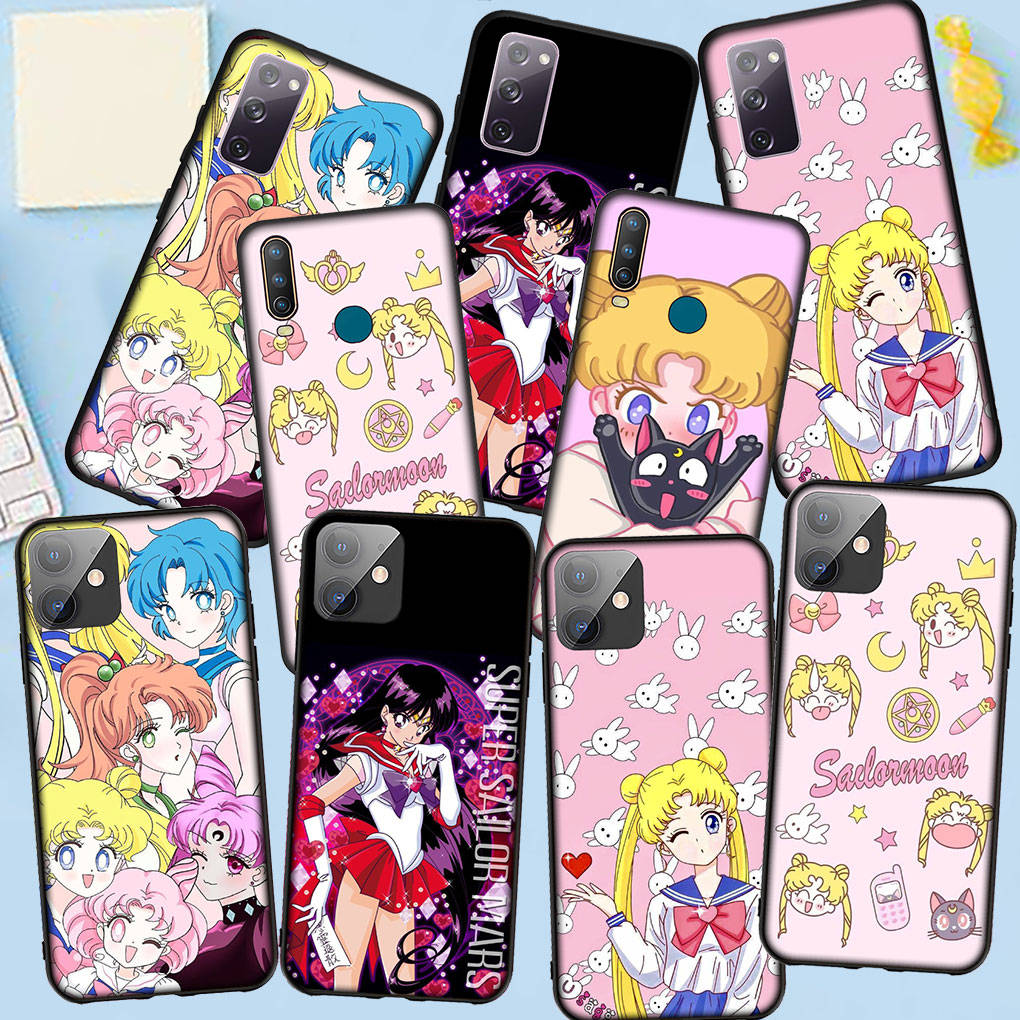 Чехол для телефона для Samsung Galaxy S25 S24 S23 iPhone 16 15 Xiaomi Redmi Note 14 13 12 16E X 11 Pro Max 13C OPPO Moto Huawei Poster Sailor Moon Girl Cover