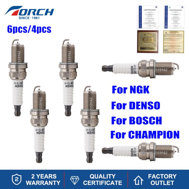 4-6 шт. Иридиевая свеча зажигания TORCH K5RTI-11 Замена для BKR5EIX-11 BKR5EP-11 PFR5G-11 PFR5J-11 BKR5E-11 BKR5ES-11 K16PR-TP11