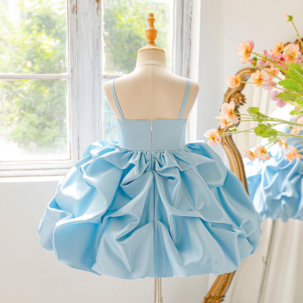 Children's Formal Spaghetti Strap Flower Girl Dress - Birthday, Wedding, Party, Stage Performance Princess Dress