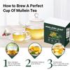 BetterLungs Mullein Tea Bags for Lung Detox - Respiratory Support with Thyme, Elderberry, Ginseng, Ginger, Caffeine Free, 15 Bag