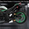 1:9 Kawasaki ZX-10R Ninja H2R Motorcycles Model Toys Cars Light Music Wheel Shock Absorption Miniature Vehicle Child Adult Gifts