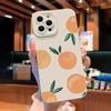 Яркий оранжевый чехол с рисунком фруктов для iPhone 11 12 13 14 15 Pro Max XS XR X 7 8 Plus SE 2020, противоударный мягкий силиконовый чехол из ТПУ