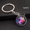 Spherical Luminous Crystal Zodiac Keychain - Virgo & Leo
