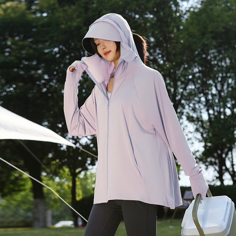 Sunscreen clothes women's 1011 new summer UV protection ice silk cool loose cycling jacket upf10 + sunscreen clothes