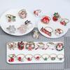 1PC Napkin Holder Christmas Tree Metal Wreath Napkin Ring Hollow Out Napkin Buckles Santa Claus Alloy Birthday Elk