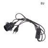 1.8M Eu/Us Plug E27 Full Teeth Lamp Base Holder Power Cord Hanging Pendant Led Light Fixture Socket Cord Adapters With Switch