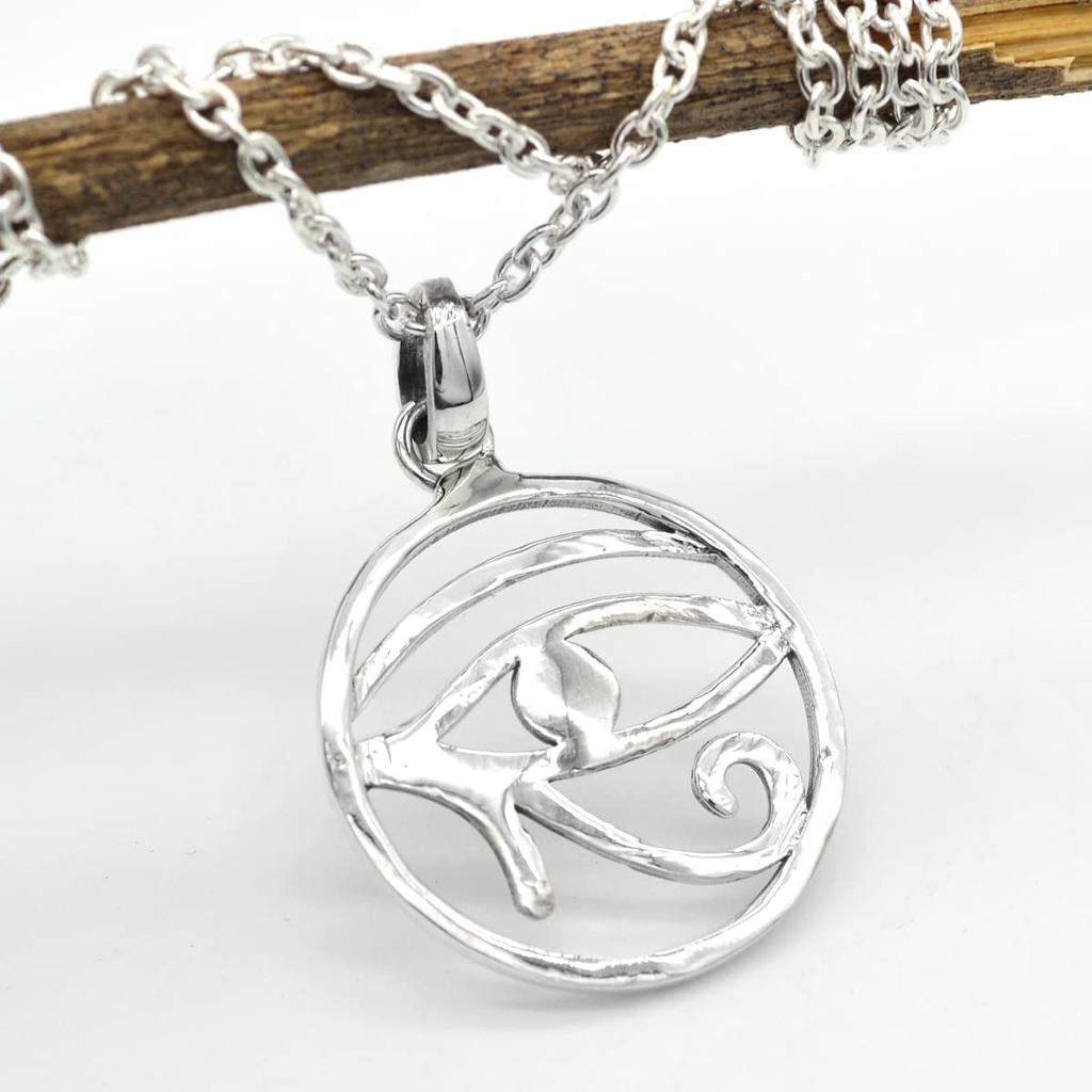 Ожерелье с подвеской Evil eye Design Твердая подвеска из стерлингового серебра 925 пробы с цепочкой Ювелирные изделия для женщин или девочек