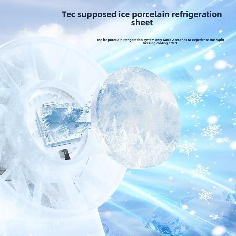 Высокоскоростной охлаждающий вентилятор Ice Compress, портативные вентиляторы, перезаряжаемые через USB, портативный мини-вентилятор, светодиодный цифровой дисплей, для путешествий, кемпинга, отдыха на природе