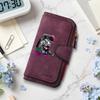 Stylish astronaut print wallet forever leather casual multi slot purse