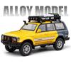 Новый 1:24 Toyota Land Cruiser LC80 Модель автомобиля из литого металла Игрушечный внедорожник Модель автомобиля Моделирование Звук и свет Детский подарок