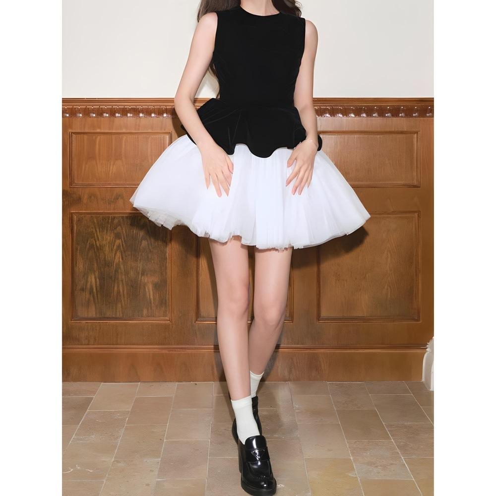 Платье принцессы на день рождения пышная сетчатая юбка платье-жилет miu ballet