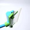 Silicone window glass cleaning squeegee with microfiber mop