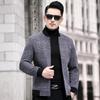 Осенне-зимняя мужская куртка, новое шерстяное пальто из хлопка и кашемира, модный воротник-стойка, повседневная одежда для пап среднего возраста