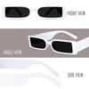 Sheomy Unisex Combo предлагает набор из 5 очков Black Candy MC stan Rectangle Retro Vintage Narrow Sunglasses Women::Мужчины