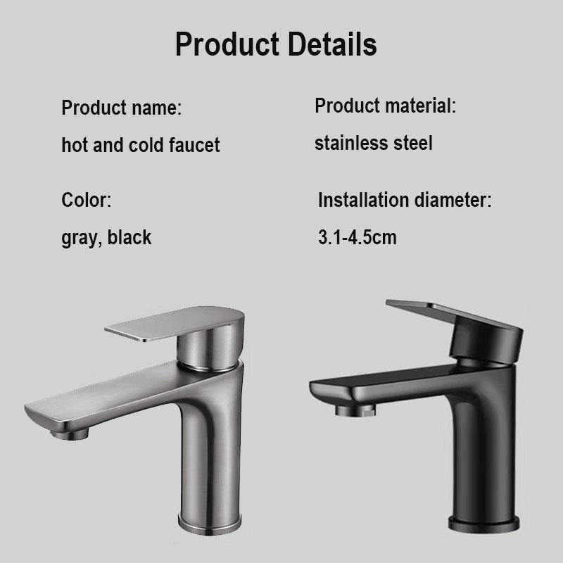 Смеситель для раковины с насадкой-барботером, смеситель для горячей и холодной воды из нержавеющей стали, смесители для раковины, установка на столешницу для раковины