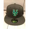 Б/у NEW ERA New Era 59FIFTY New York Mets 7 3/8 Кепка Шляпа Специальный Заказ из-за Границы Главная Лига MLB