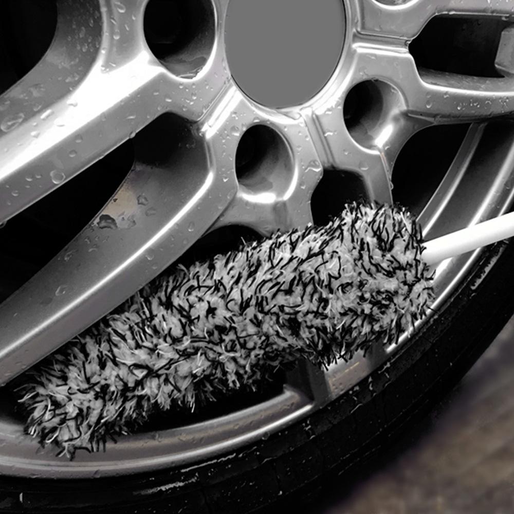Колесная щетка для шин, мытье автомобиля, нескользящая ручка, пылеуловитель, инструменты для чистки шин, универсальная щетка для чистки автомобиля
