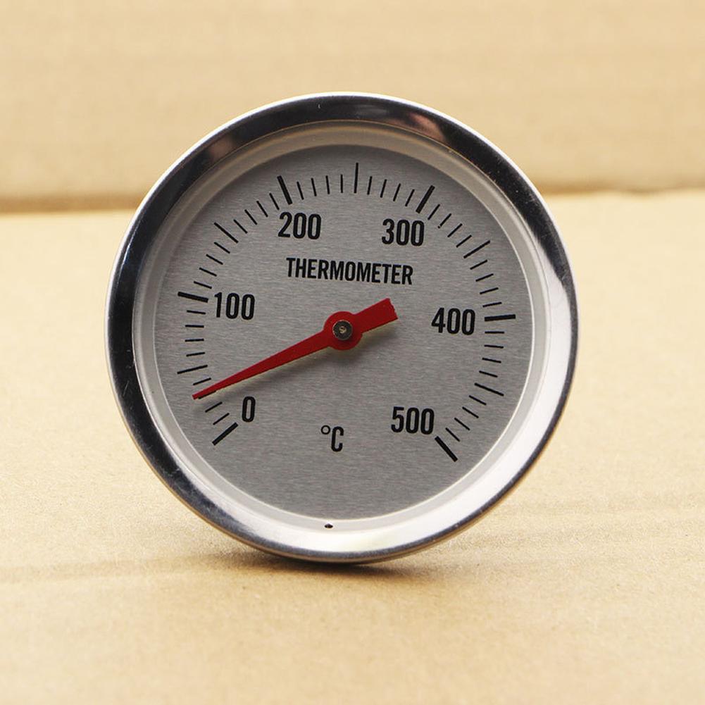 Stainless Steel Probe Bimetal Thermometer Barbecue Grilling Stainless Steel Body Bimetallic Sensing Coil 7cm Probe Length