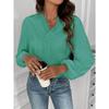 Spring Autumn Lotus Leaf Edge Shirt Women's Long Sleeve Shirt
