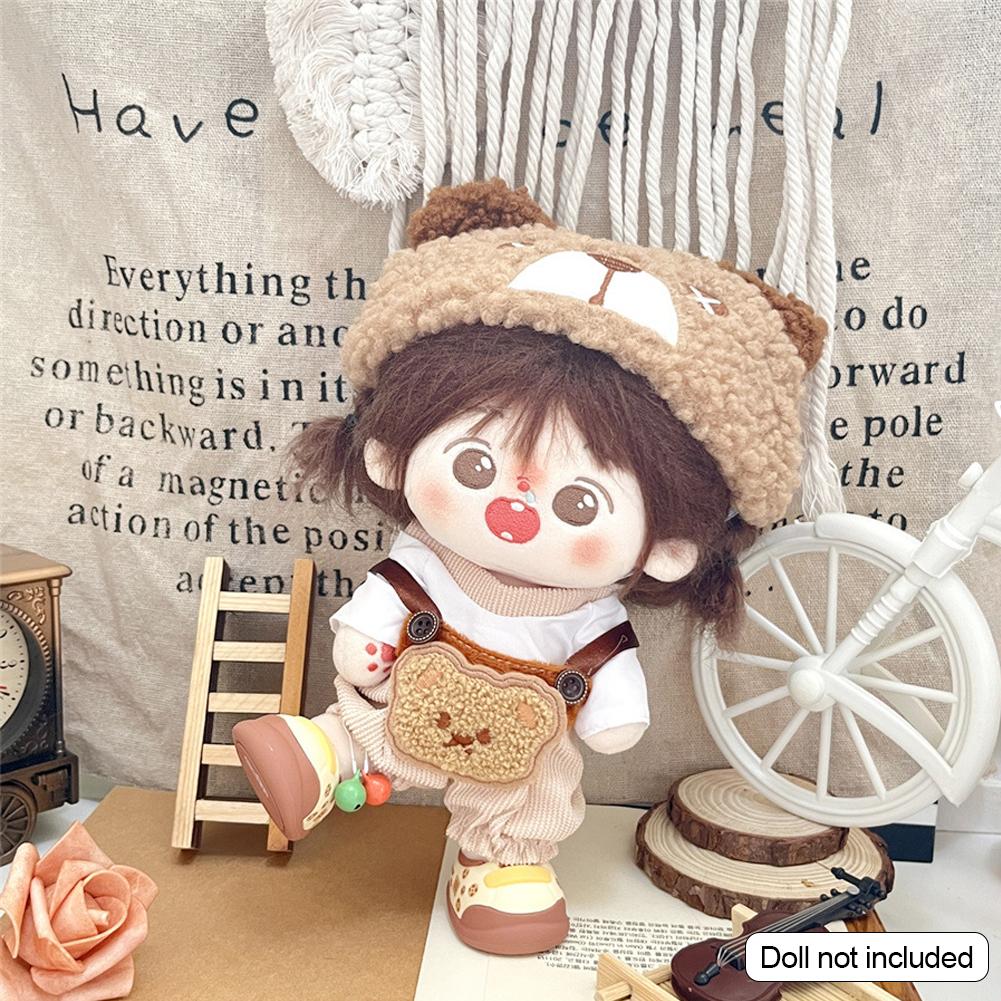 Для 20 см хлопковые комбинезоны для кукол из мультфильмов, сменная одежда для плюшевых кукол, аксессуары для игрового дома, мини-одежда