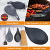 1 шт./ Силиконовая подставка для ложки, Жаростойкий держатель кухонных принадлежностей, Подставка для лопатки, половника для столешницы, варочной панели, Черный