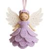 DIY Kit Crochet Angel Ornament Kit Handmade Yarn Craft Set  for Christmas Tree Decoration