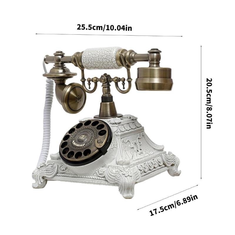 Классическая ретро модель телефона-реплики из смол с дисковым набором для декора стола, полки, фотосъемки