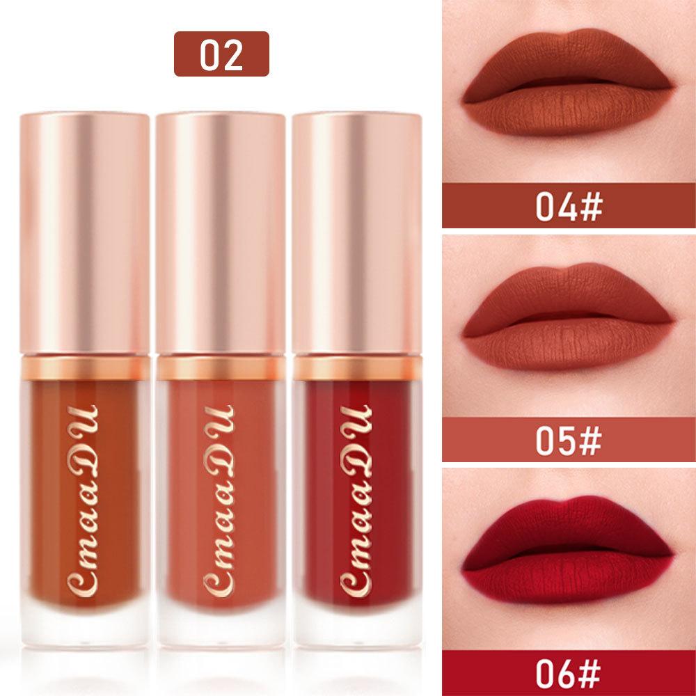 CmaaDu 3 Lipstick Матовый бархатный блеск для губ