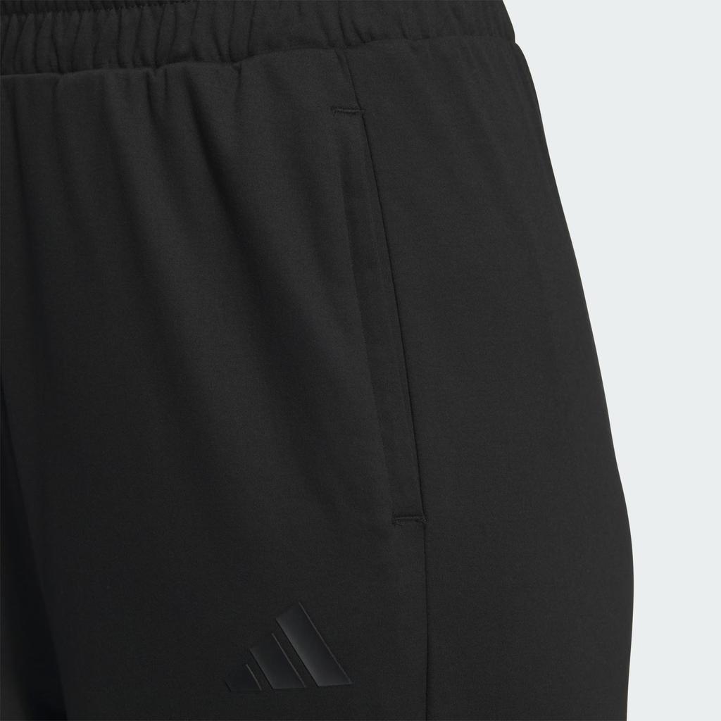 adidas Графические трикотажные джоггеры с логотипом Защита от солнца UPF50+ Прохладные трикотажные спортивные брюки прямого кроя Женский низ Черный JN0721