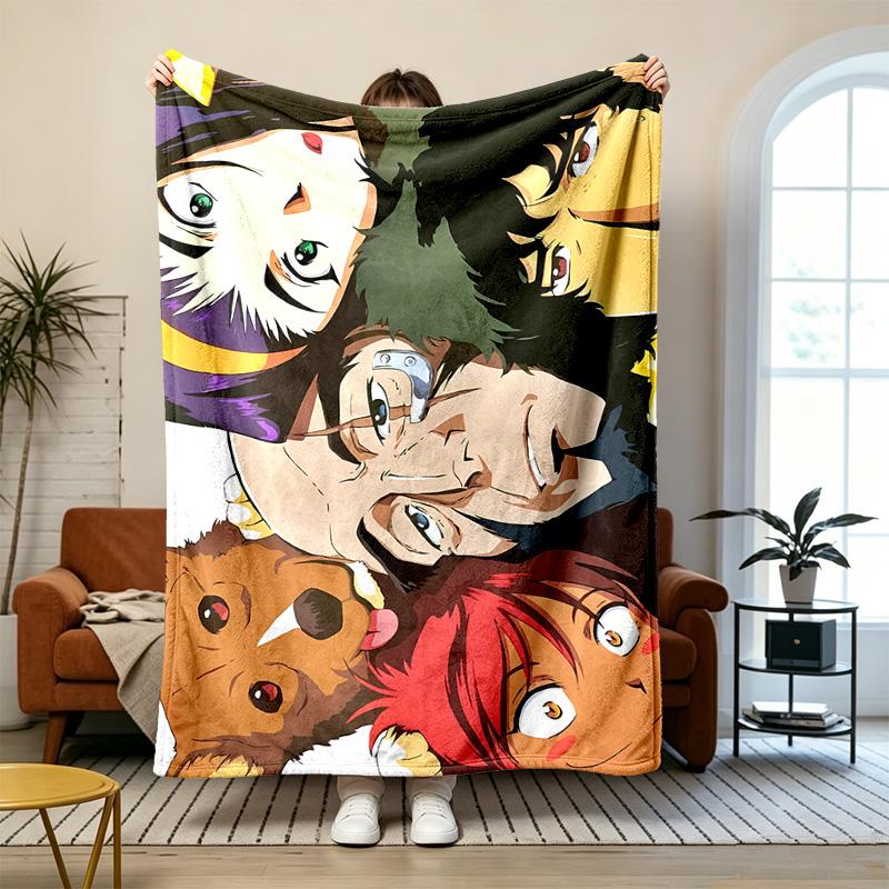 Cowboy Bebop Soft and comfortable flannel Suitable for sofas living rooms outdoor camping travel and also makes a great anniversary gif