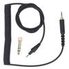 Headphone Sound Cable Long Spring Extension Sound Cable with 3.5mm Plug 6.3mm Adapter for DJ HDJ