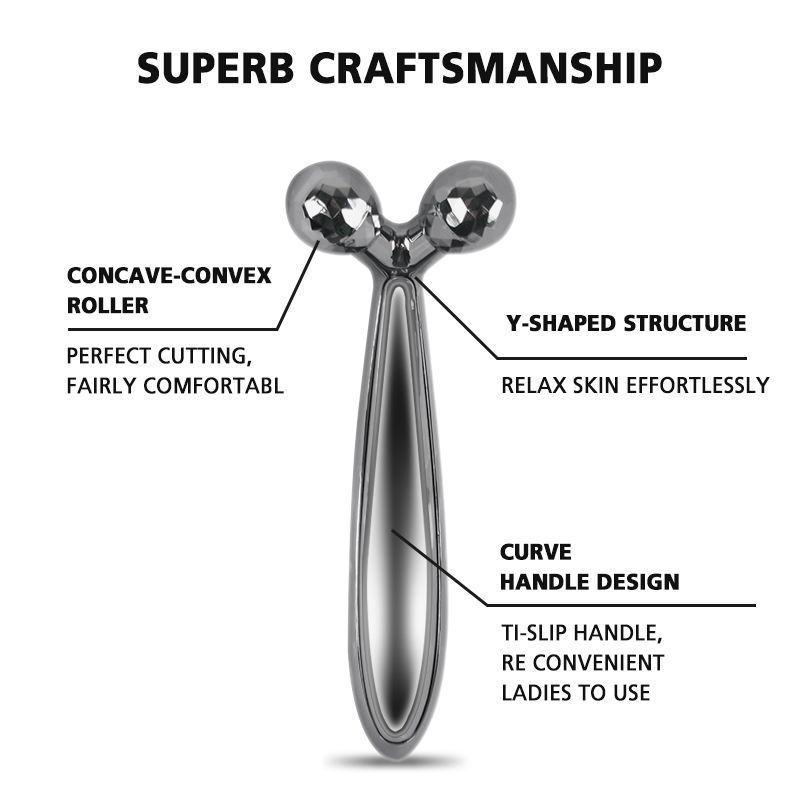 3D Y-образный массажный ролик для лица, вращающийся на 360°, подтягивающий, укрепляющий, для похудения лица, массажер для лица, инструмент для ухода за кожей