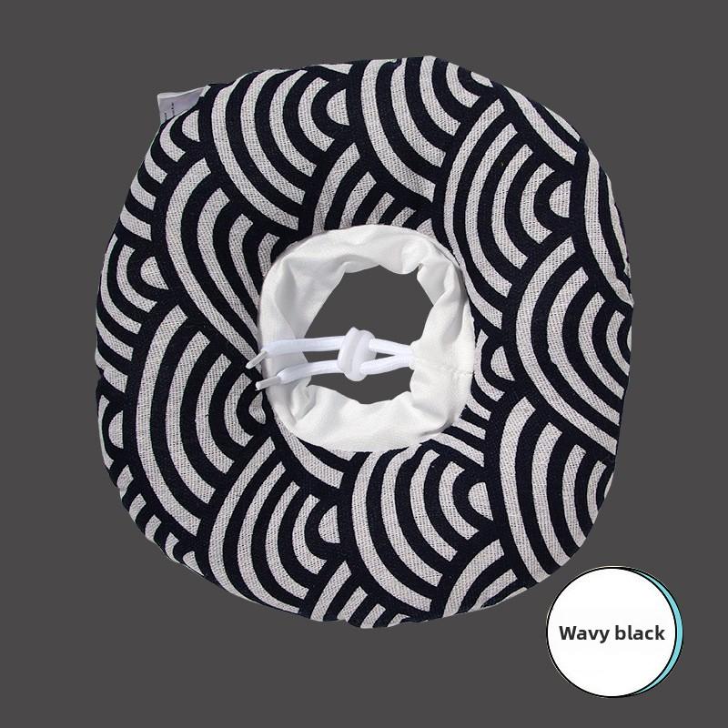 Белый круглый кошачий хлопковый воротник-манишкаУниверсальное защитное кольцо от царапин для кошек и собак, защитное кольцо, косметическая накладка, кольцо позора