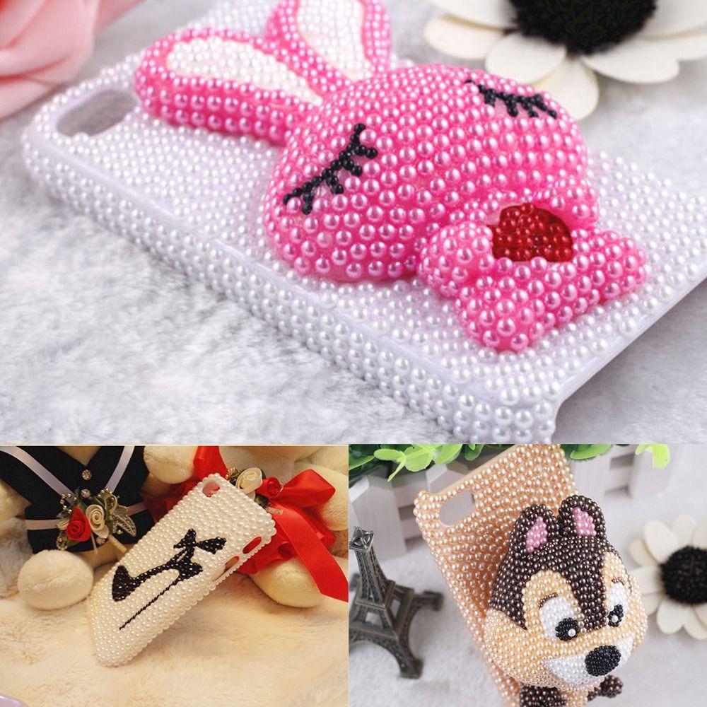 1000 шт., бусины из АБС-пластика с плоской задней частью, полукруглые свободные бусины, новый искусственный жемчуг, сделай сам, декоративный дизайн ногтей