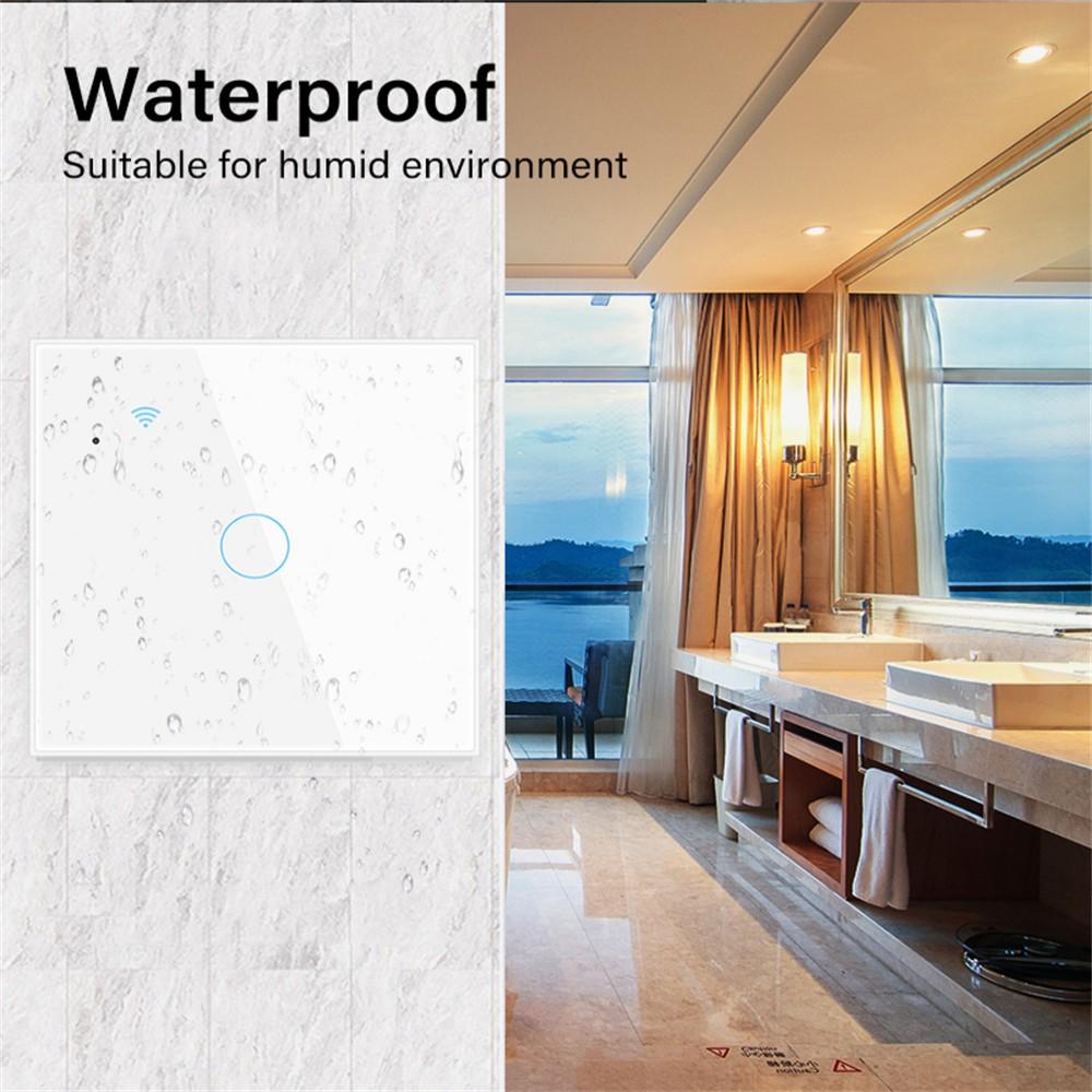 Tuya WiFi Smart Wall Switch EU 4gang Нужен нейтральный провод Сенсорный выключатель Управление умным домом через Smart Life Alexa Google Home